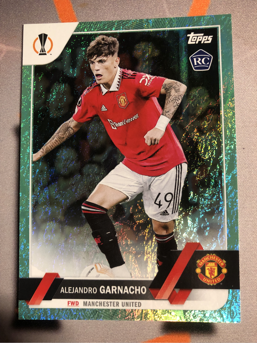 Garnacho ROOKIE Jade Edition Topps 2023 Soccer trading card