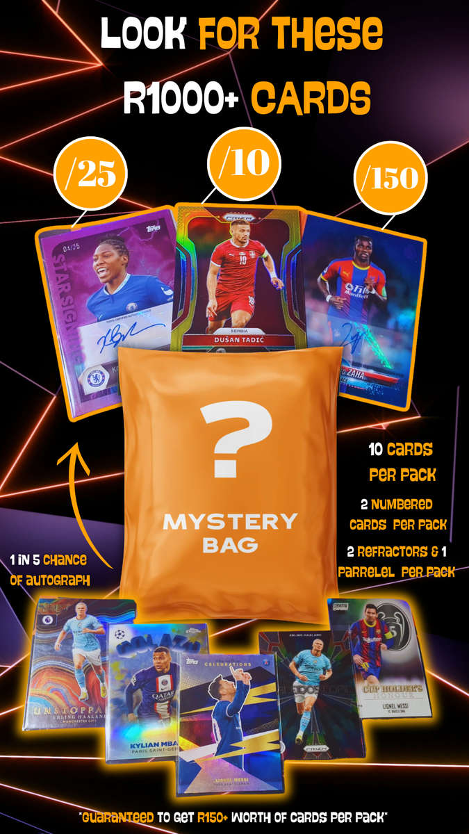 Soccer card Mystery pack  (Find valuable Autograph cards) 10 RARE cards INSIDE