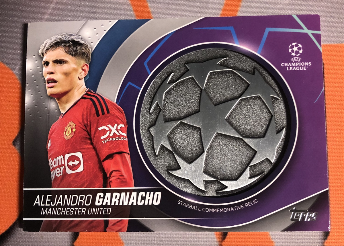 Garnacho Rare Metal STARBALL RELIC Topps 2024 Soccer trading card