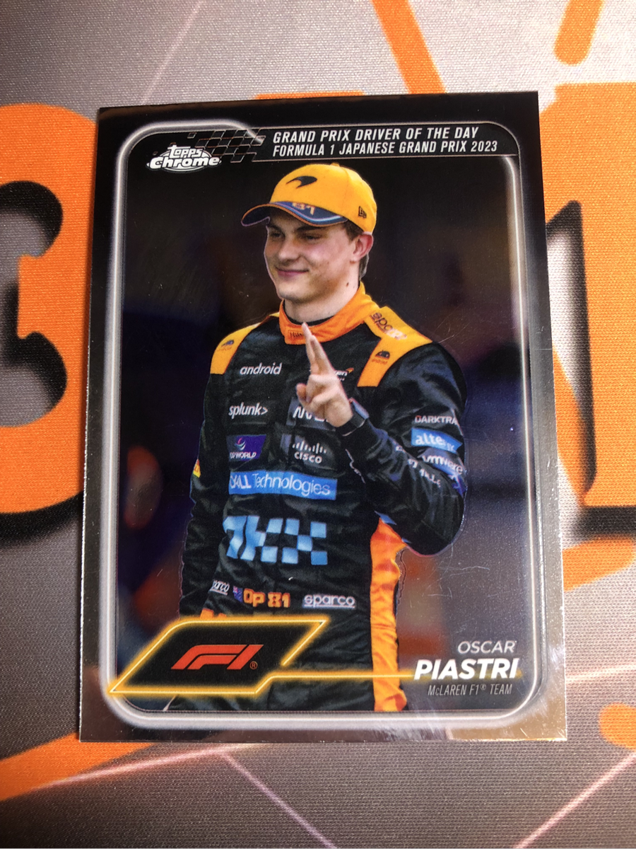 Oscar Piastri Topps Chrome F1 trading card 