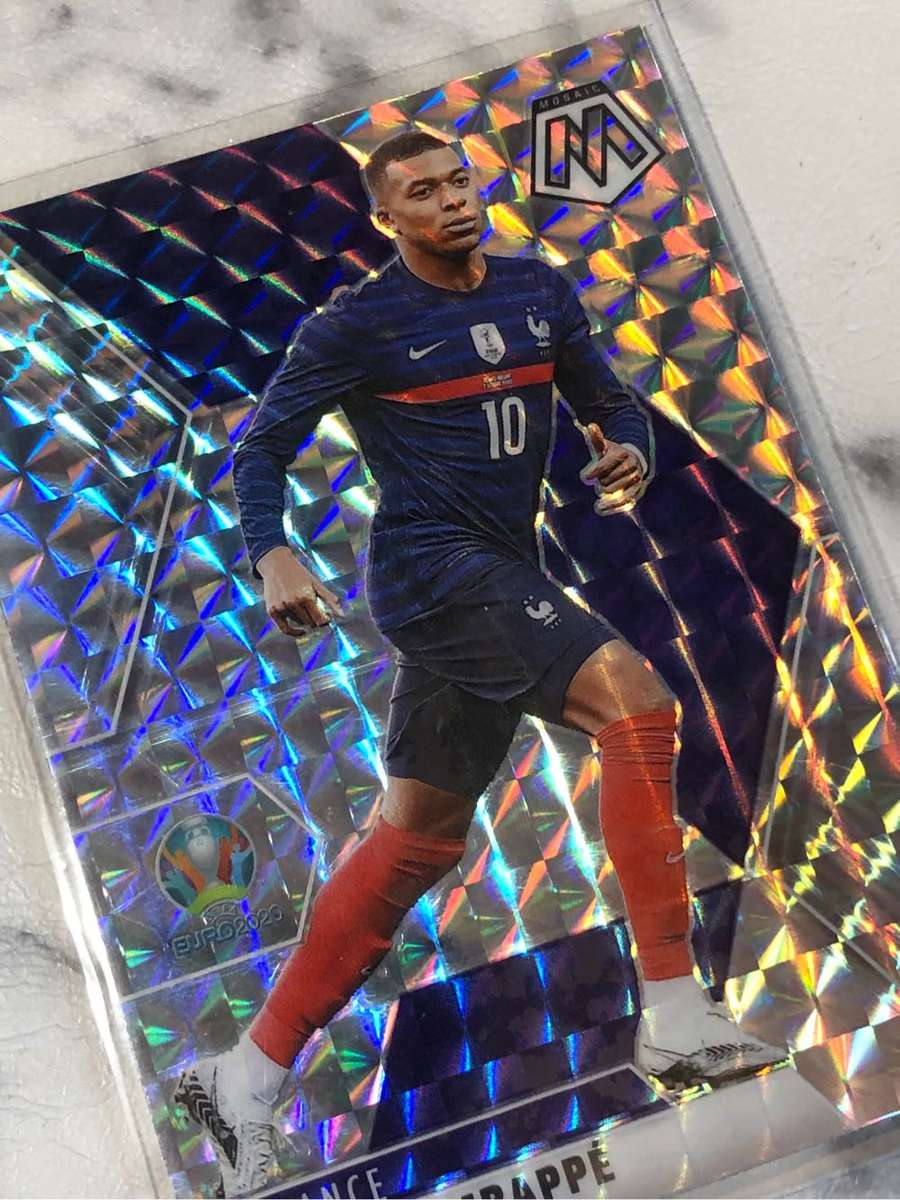 Kylian Mbappe FRANCE RARE 2020 Mosaic REFRACTOR Soccer trading card