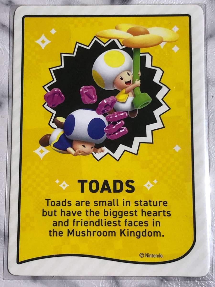 Toads Super Mario Wonder RARE trading card 2023