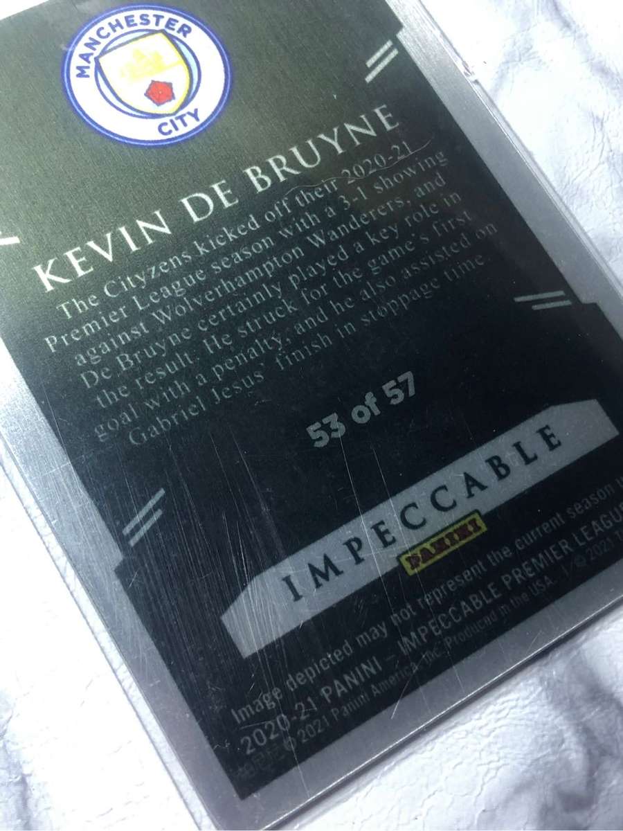Kevin De Bruyne METAL card NUMBERED 53 of 57 Rare Impeccable soccer trading card