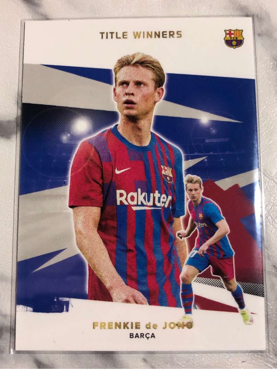 Frenkie De Jong Title Winners Topps Barcelona set 2021 Soccer trading card