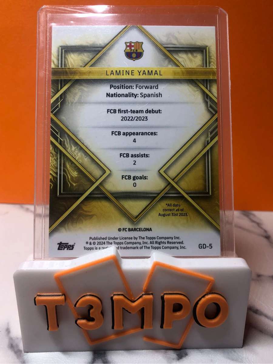 Lamine Yamal Rookie GOLD Drip Topps 2024 soccer trading card 