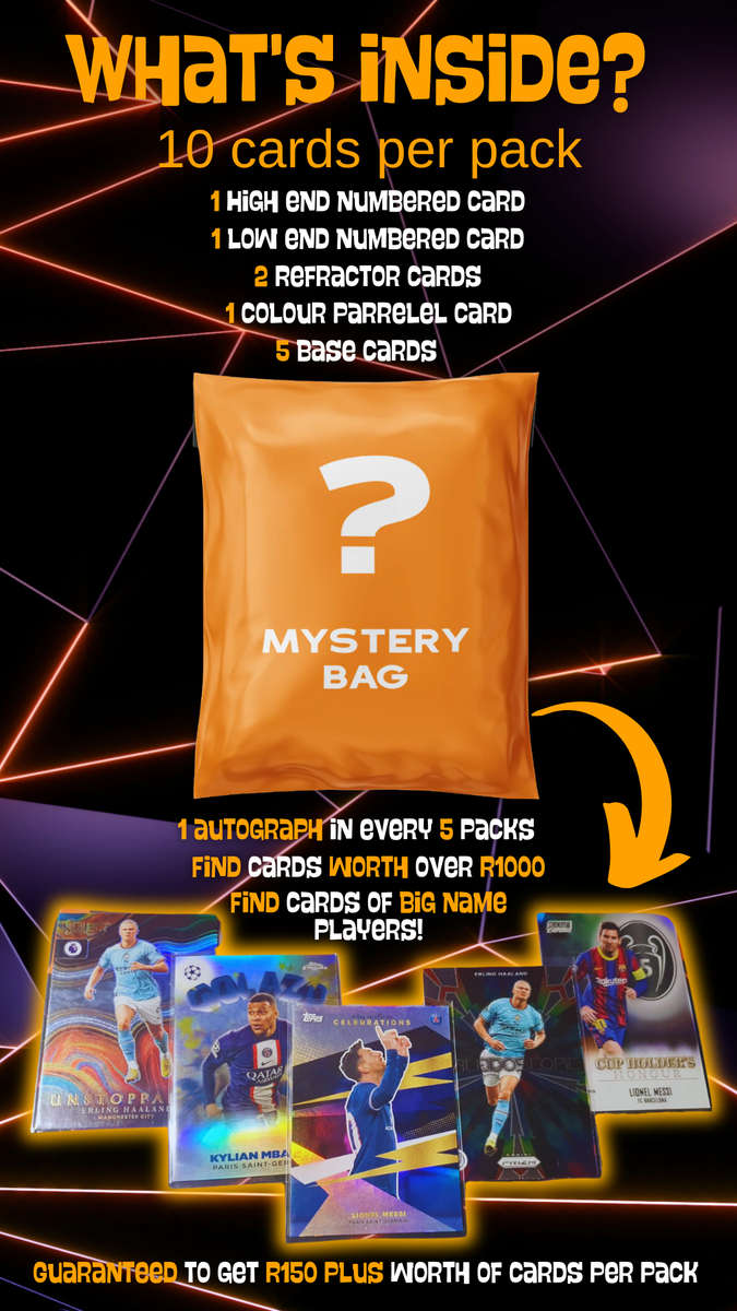 Soccer card Mystery pack  (Find valuable Autograph cards) 10 RARE cards INSIDE
