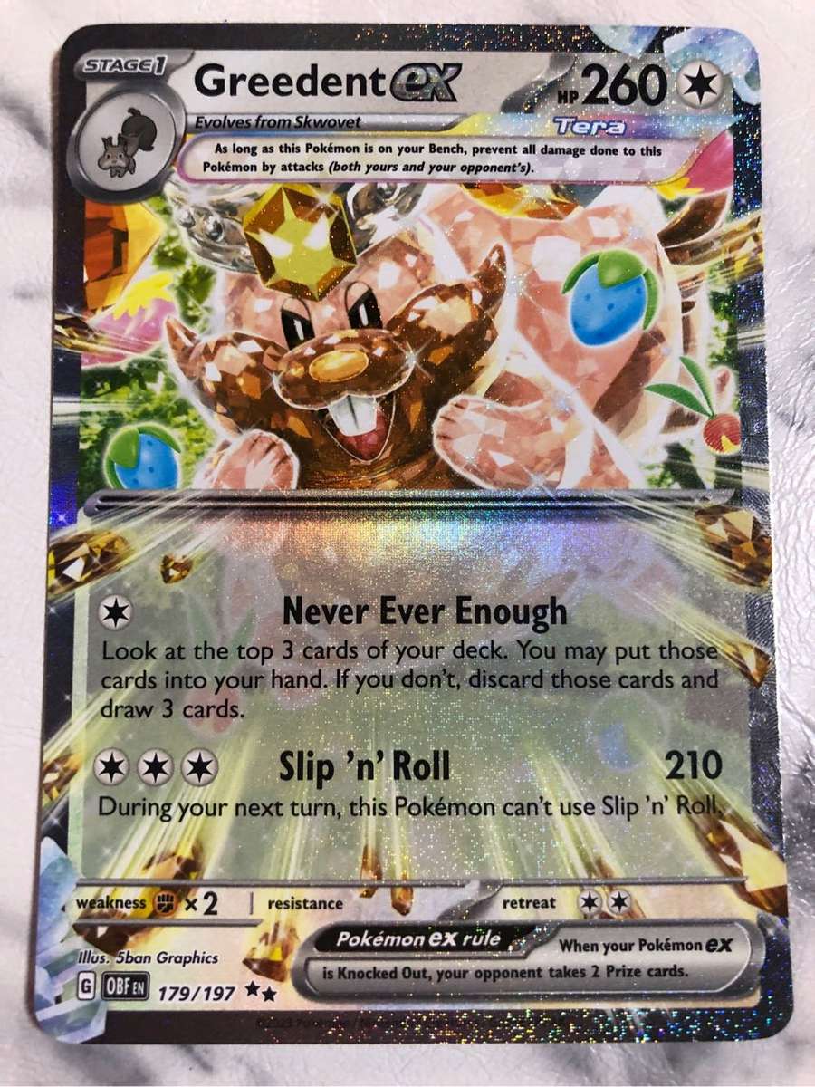 Greedent 3 Pokemon trading card BUNDLE