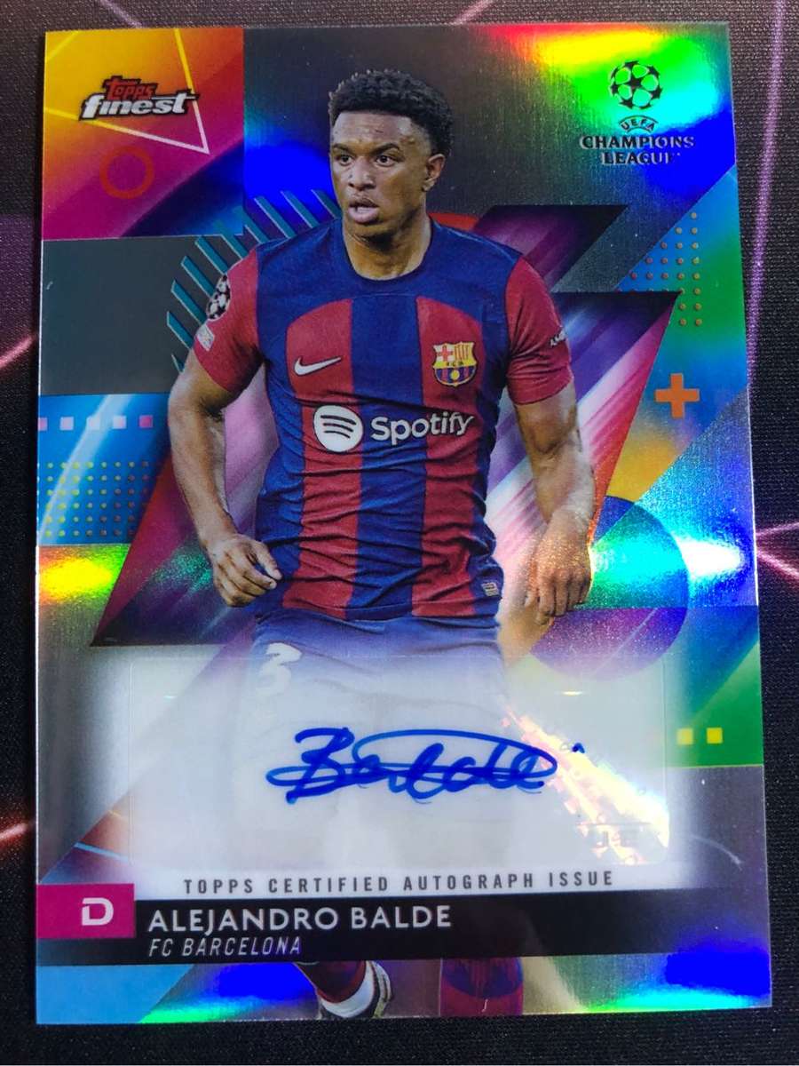 Alejandro Balde AUTOGRAPH  Topps Finest Soccer trading card