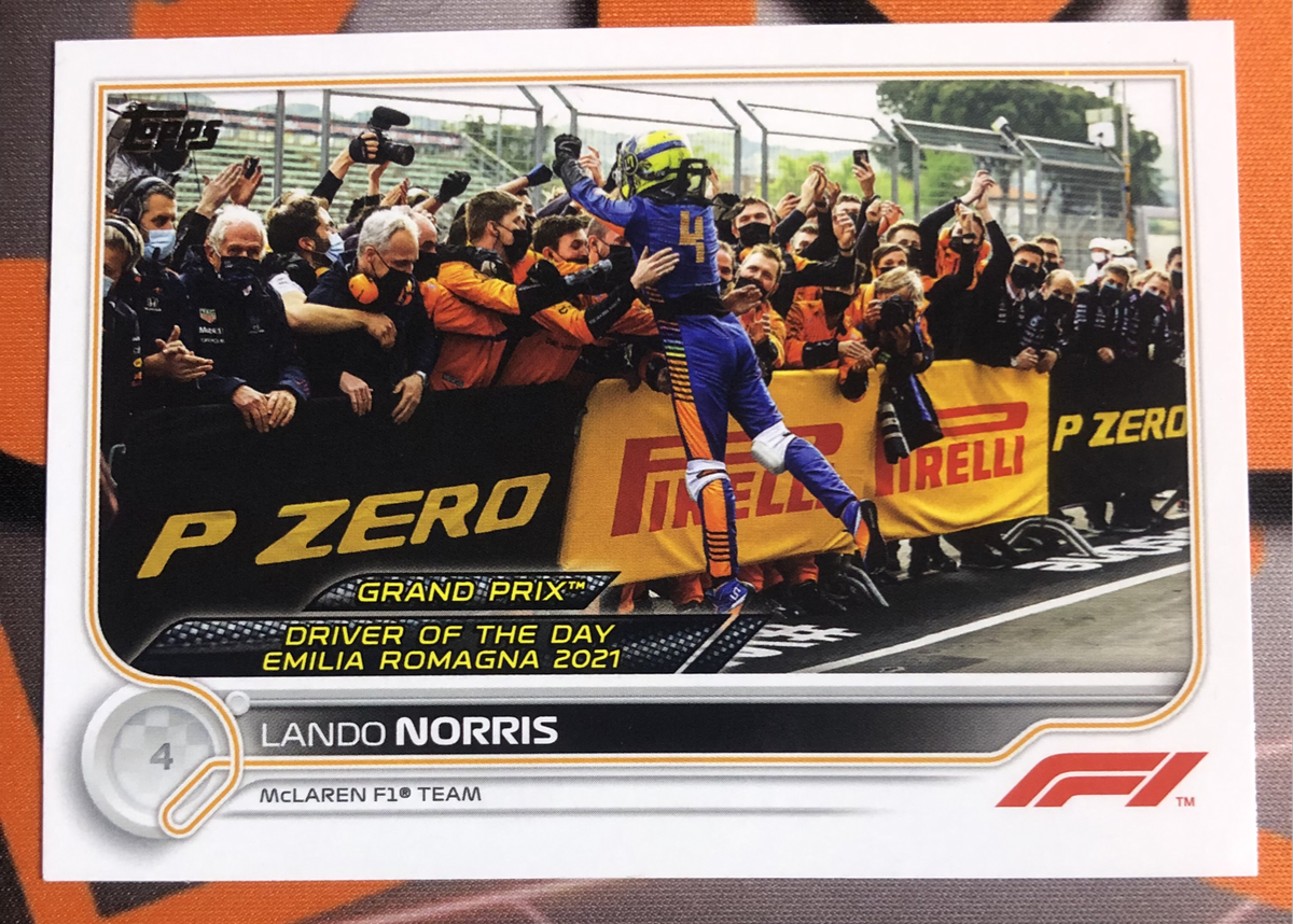 Lando Norris Formula One Topps Chrome F1 trading card