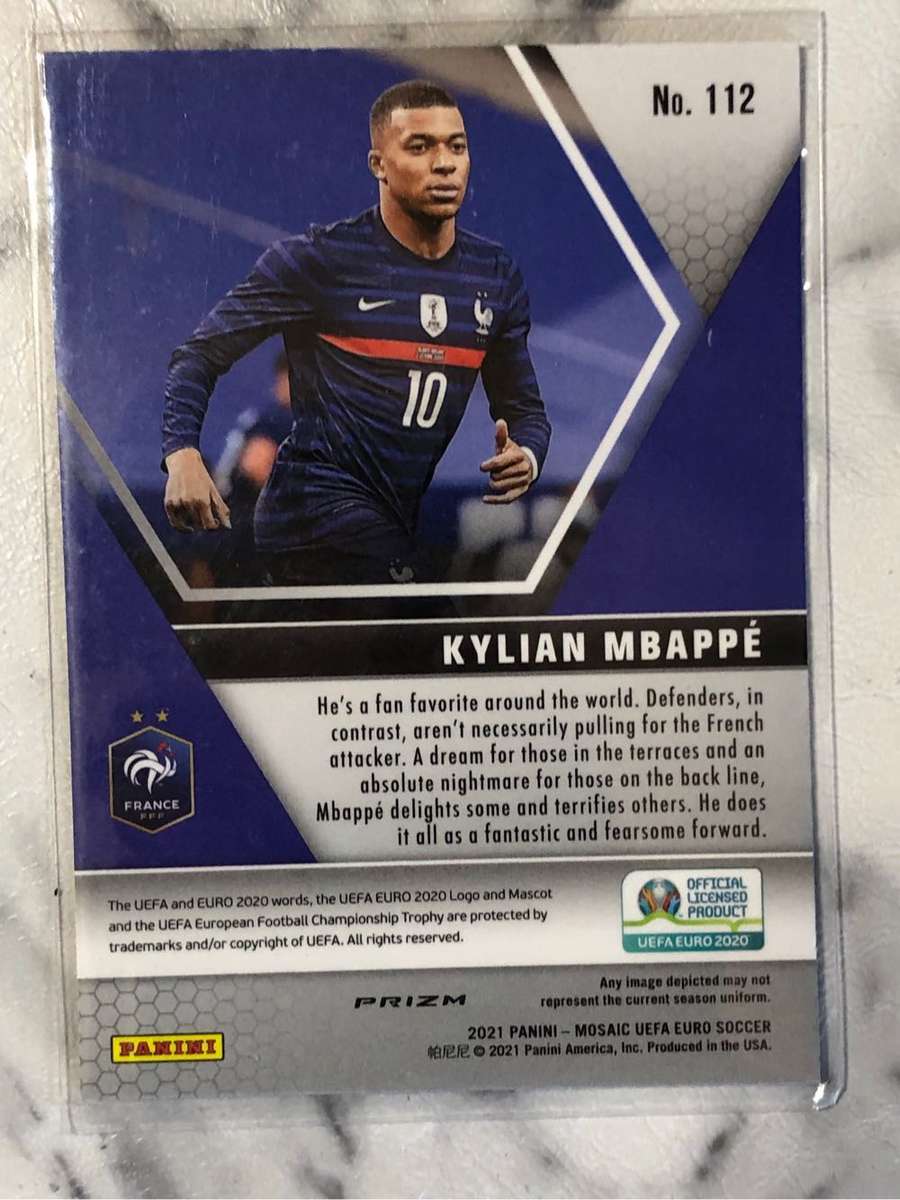 Kylian Mbappe FRANCE RARE 2020 Mosaic REFRACTOR Soccer trading card
