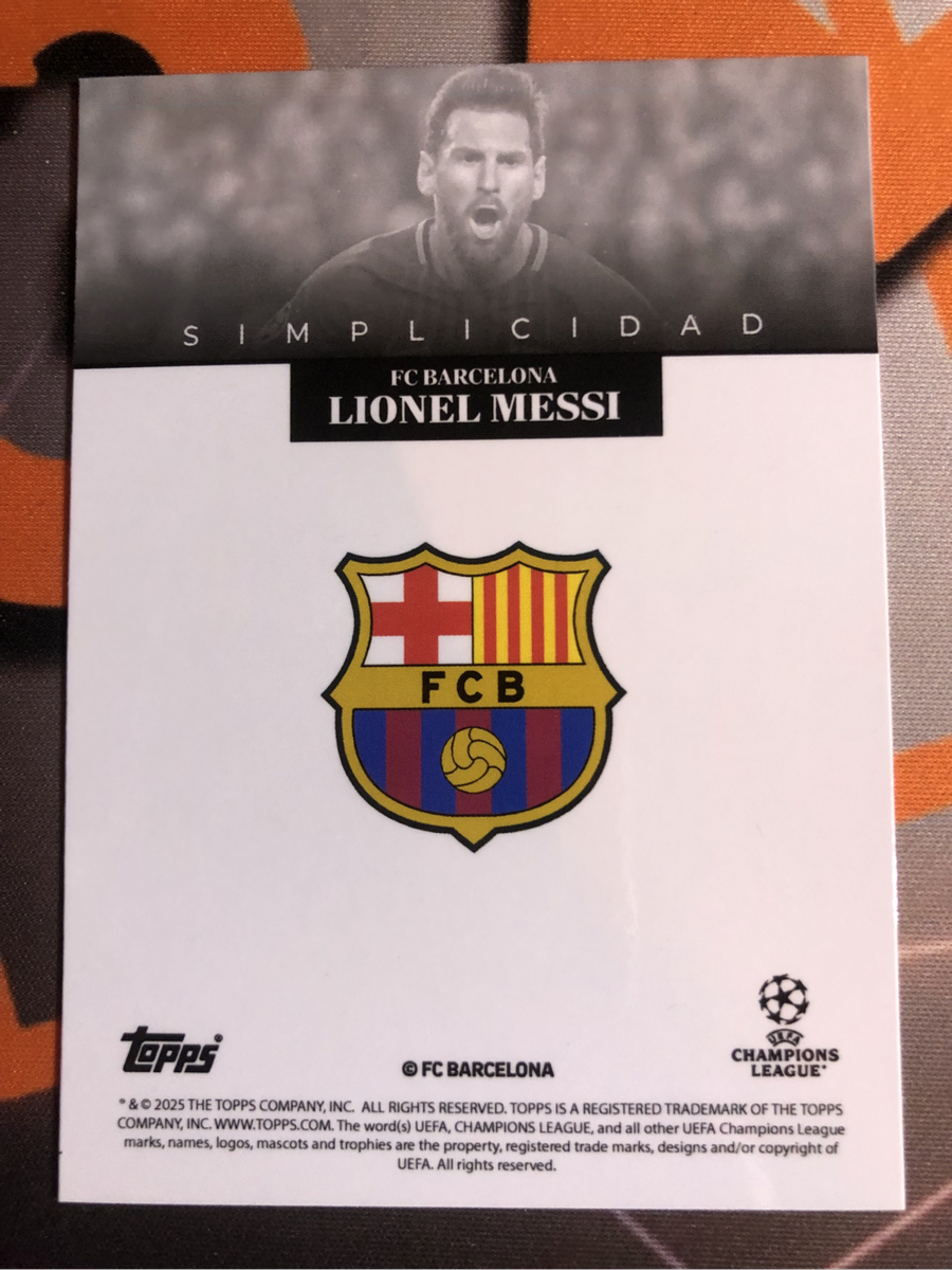 Lionel Messi Topps Soccer trading card
