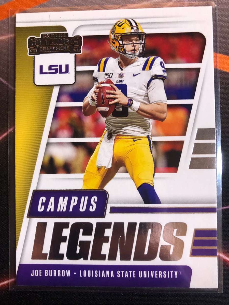 Joe Burrow Campus Legends LSU Panini Contenders 2021 American Football trading card
