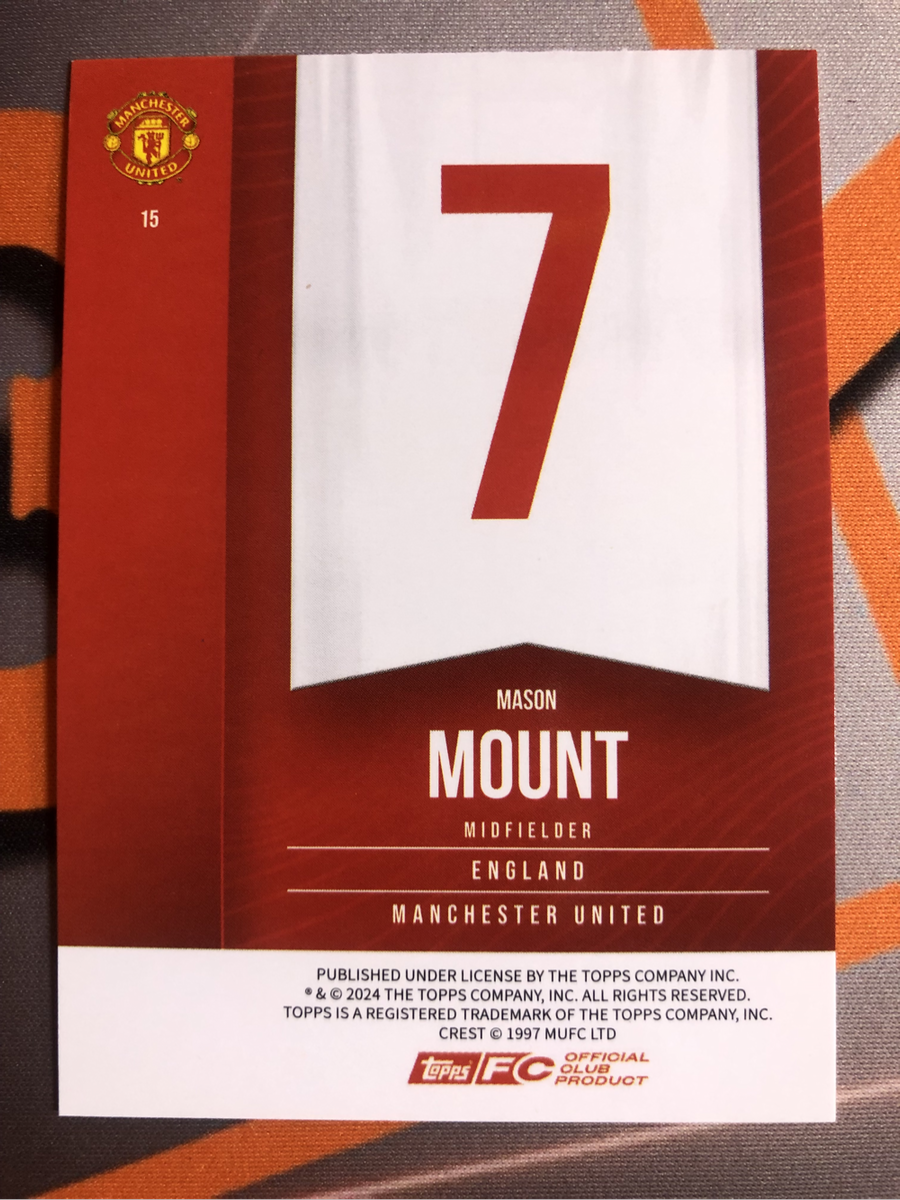 Mason Mount NEW 2025 Man United Soccer trading card