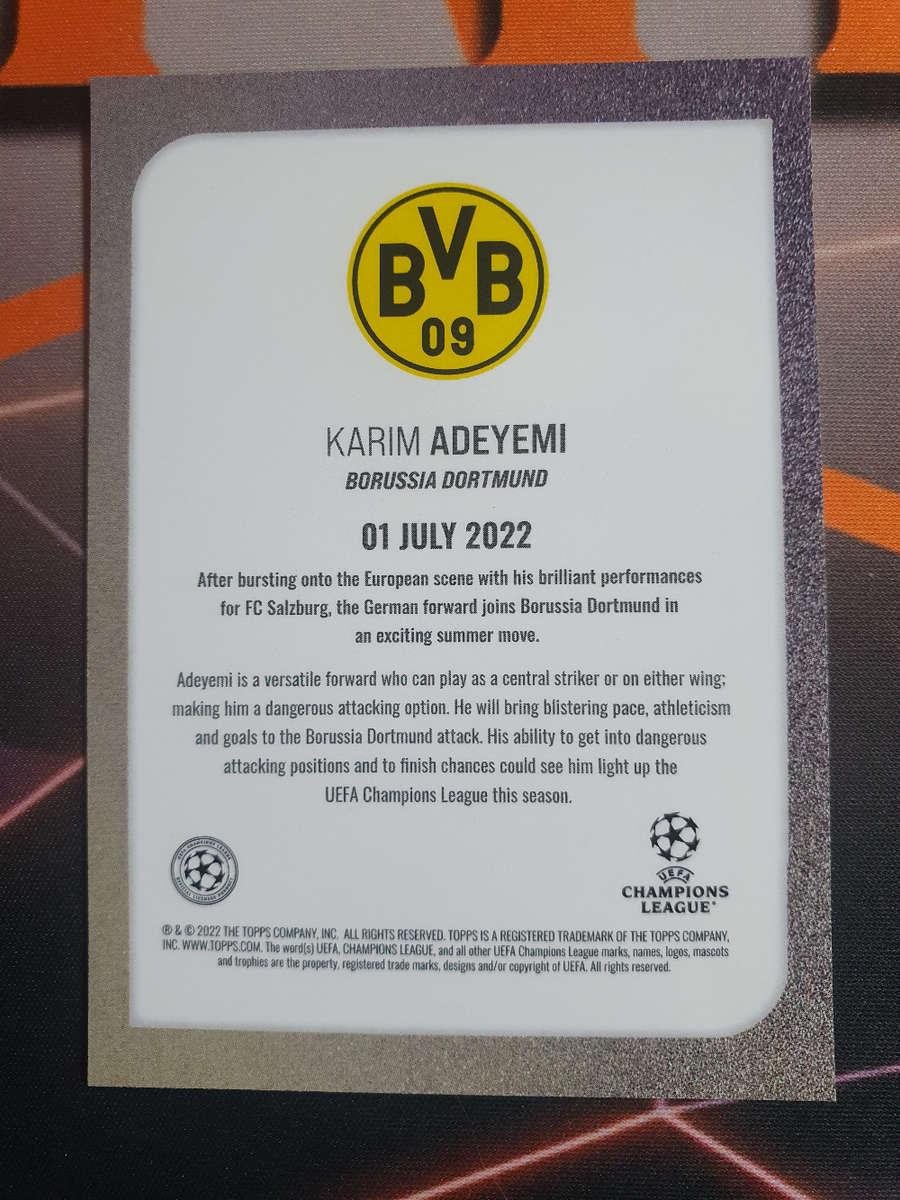 Karim adeyemi Topps soccer trading card