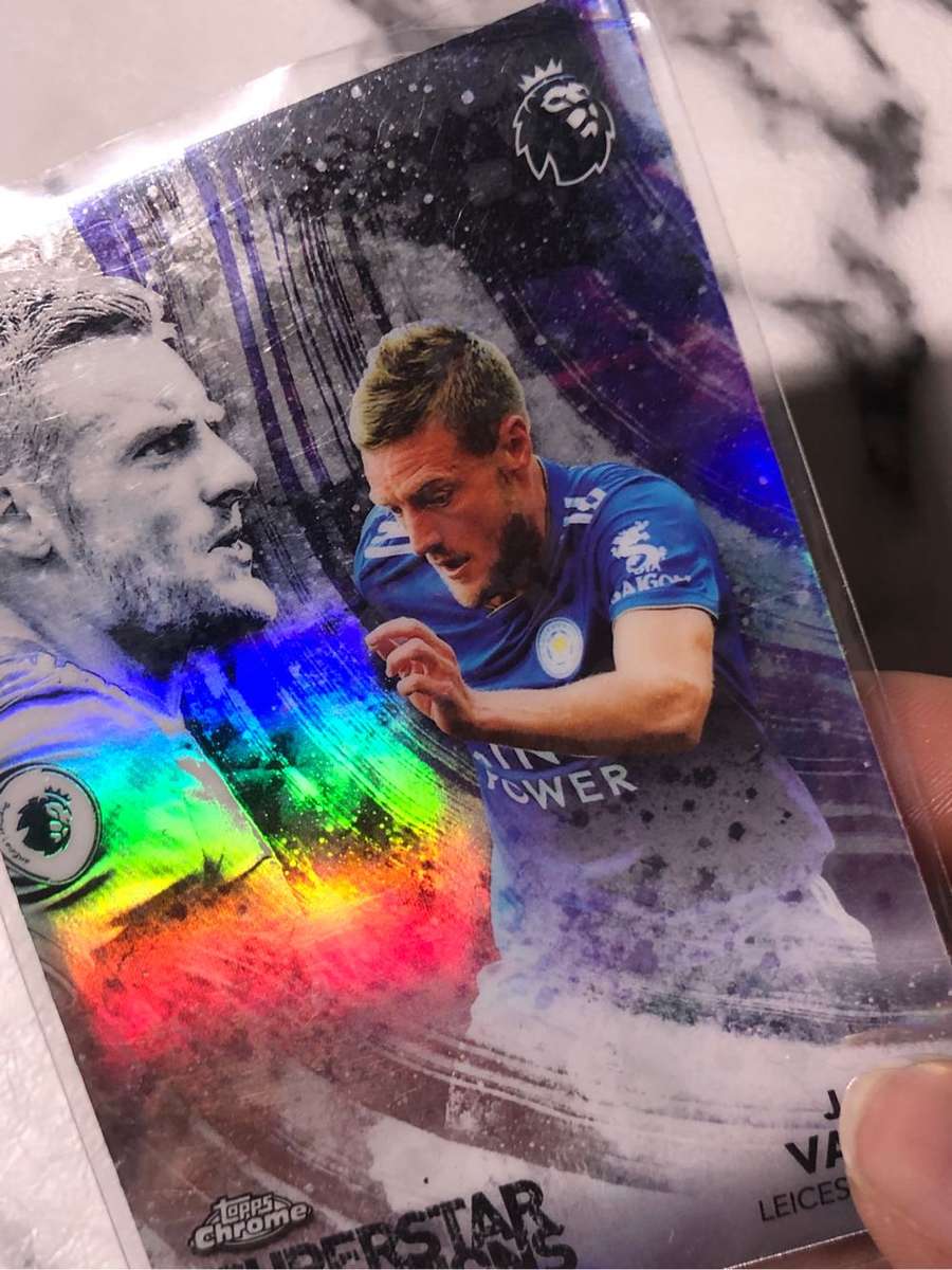 Jamie Vardy EPL 2019 Topps Chrome REFRACTOR soccer trading card
