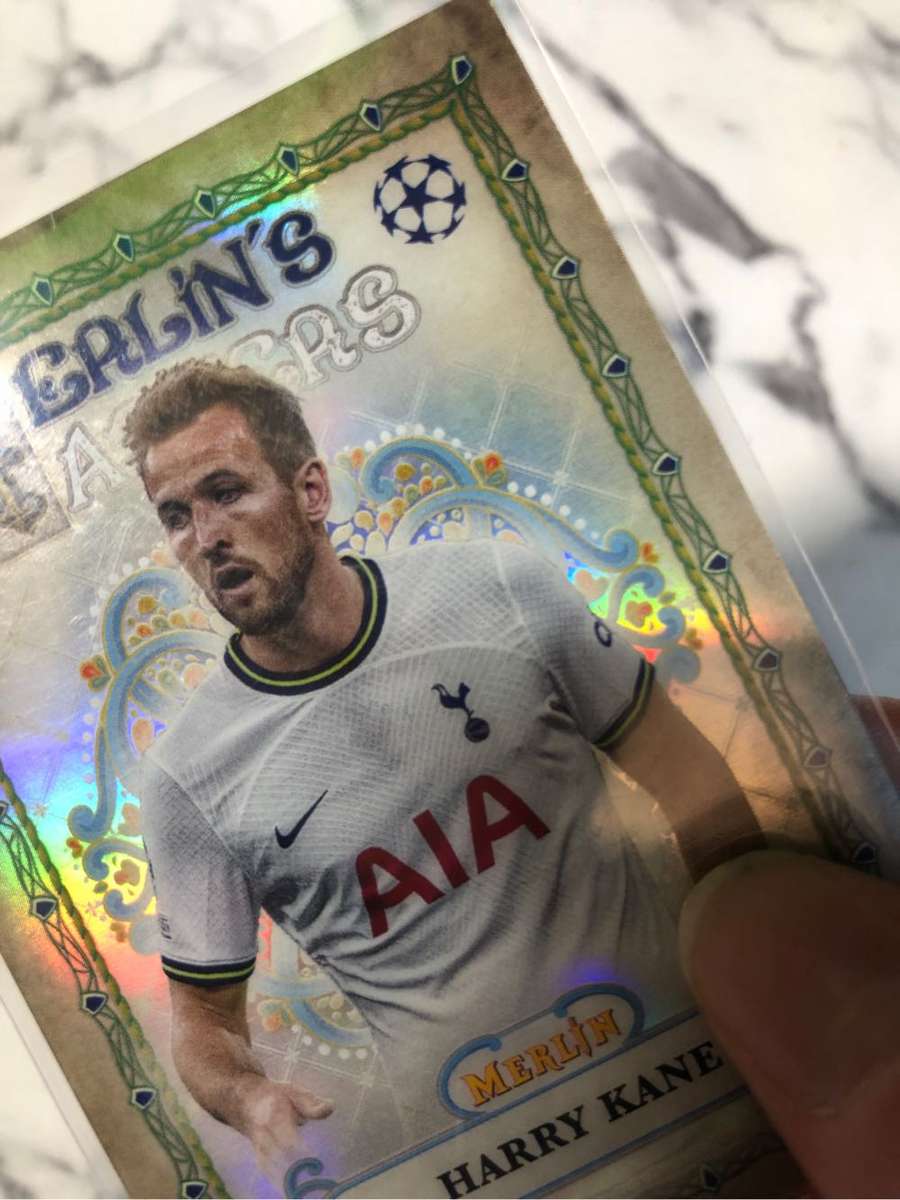 Harry Kane 2023 RARE REFRACTOR Topps Merlin soccer trading card