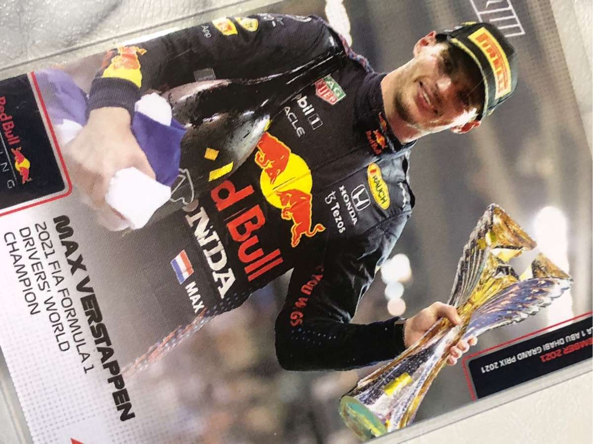 Max Verstappen Drivers World Champion Topps NOW 2021 F1 trading card