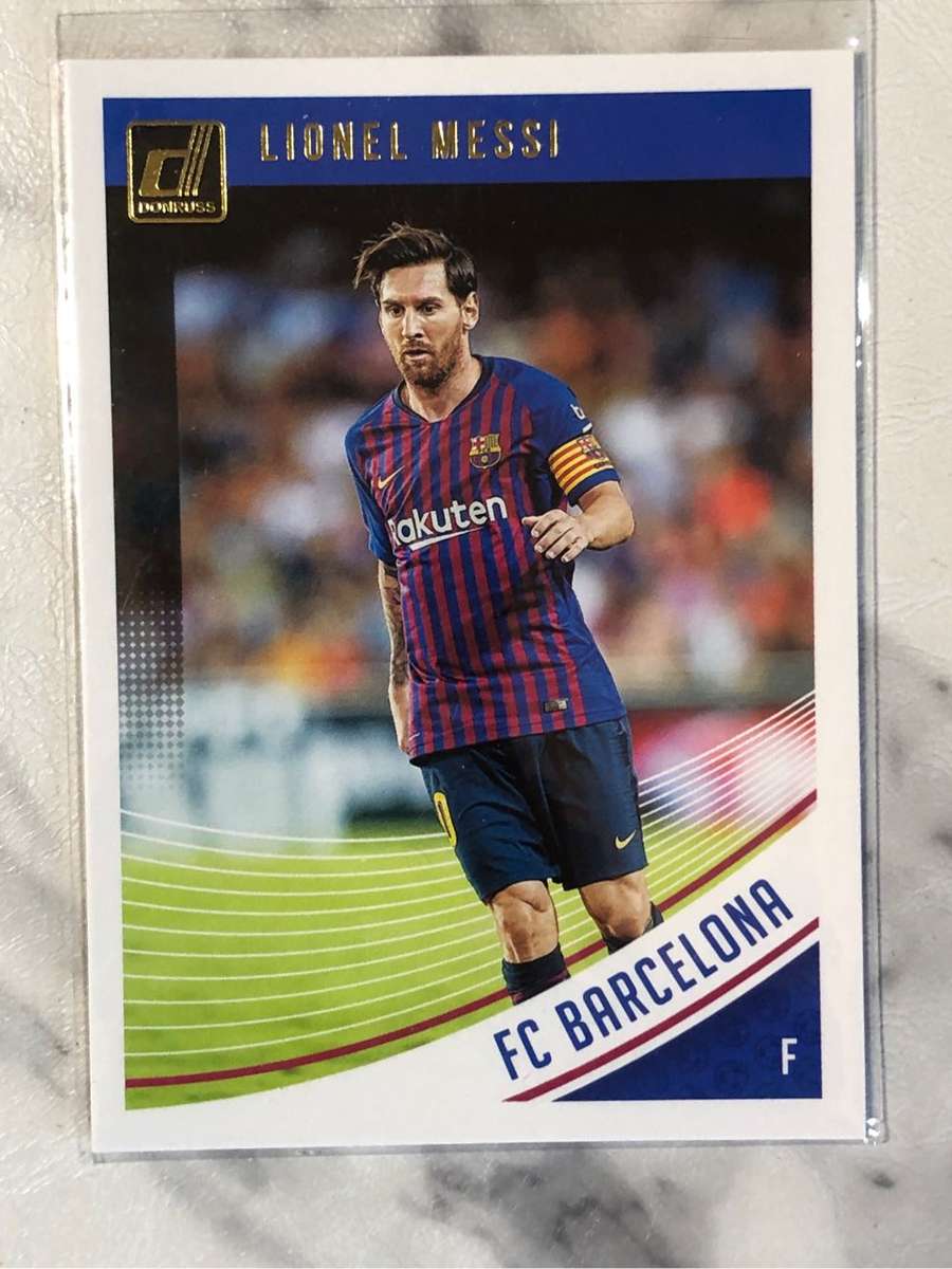 Lionel Messi FC Barcelona RARE 2018-2019 Donruss Soccer trading card