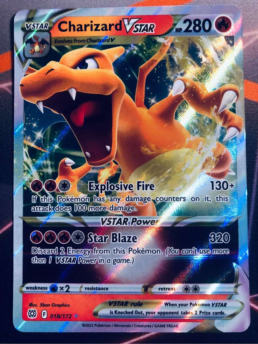 Charizard Vstar 018/172 Pokémon trading card