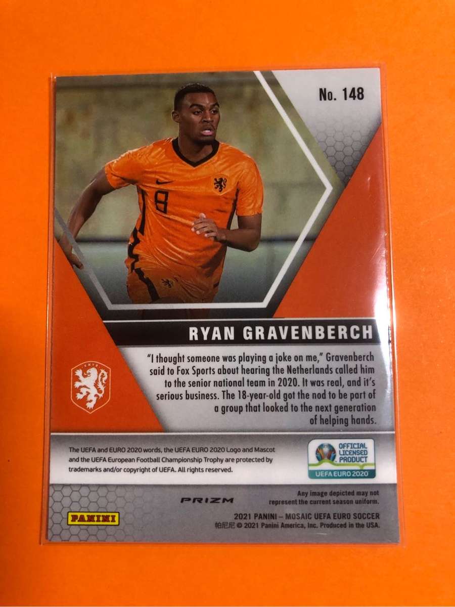 Ryan Gravenberch ROOKIE Mosaic REFRACTOR 2020 Soccer trading card