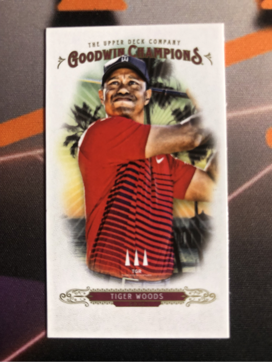 Tiger Woods MINI Upper deck Goodwin champions 2018 Golf trading card