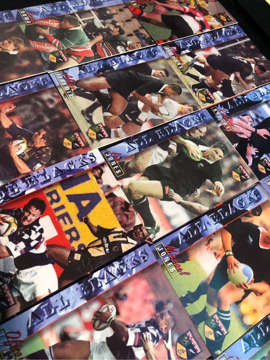 All Blacks Rugby 22 of 25 ALMOST COMPLETE SET 1997 Rugby trading cards