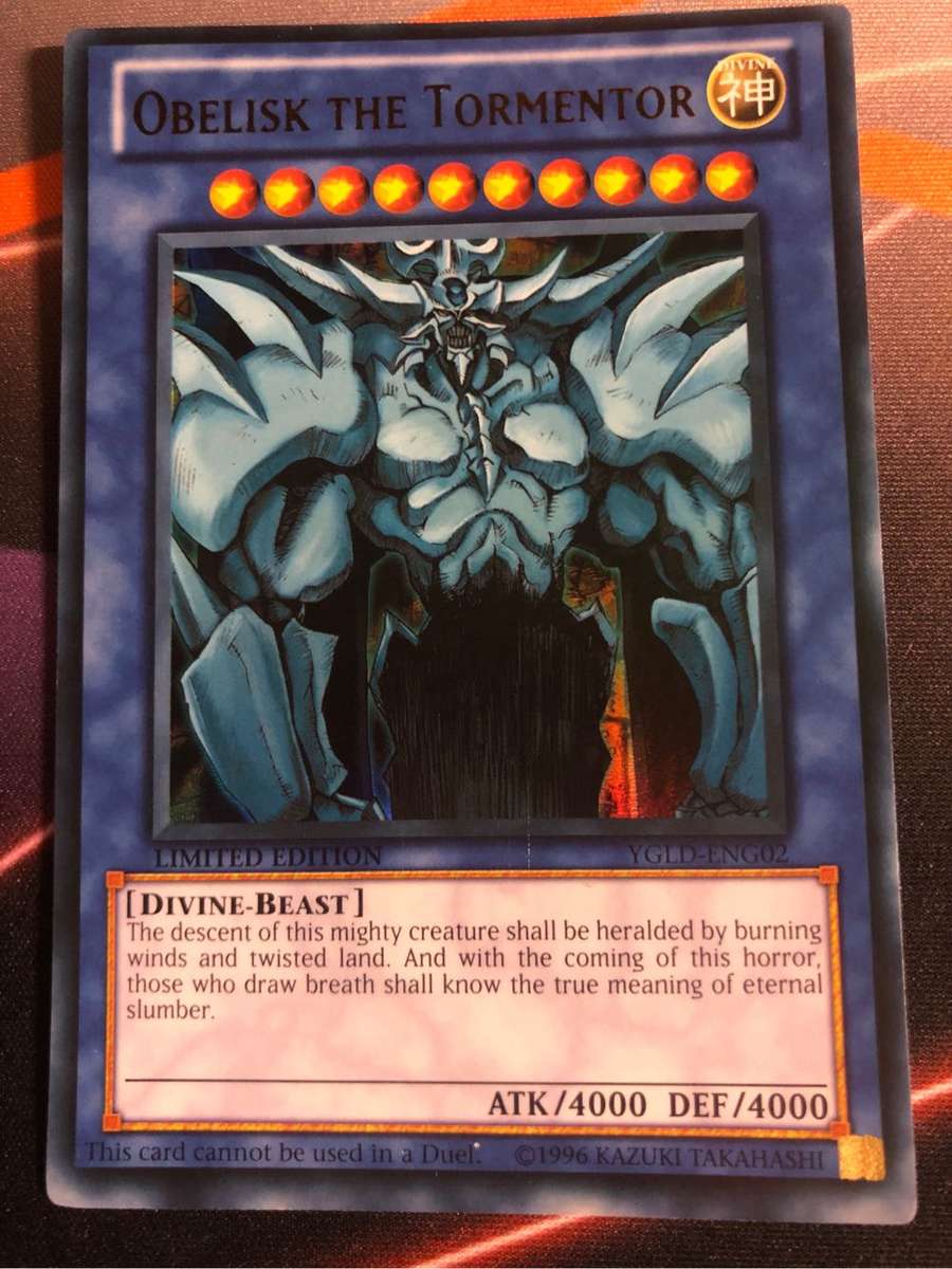 Egyptian God FULL 3 Rare card set (Obelisk, Ra, Slifer) YGLD YuGiOh trading cards