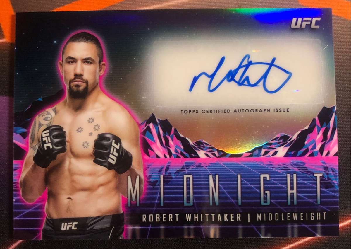 Robert Whitaker MIDNIGHT Autograph  UFC 2024 Trading card