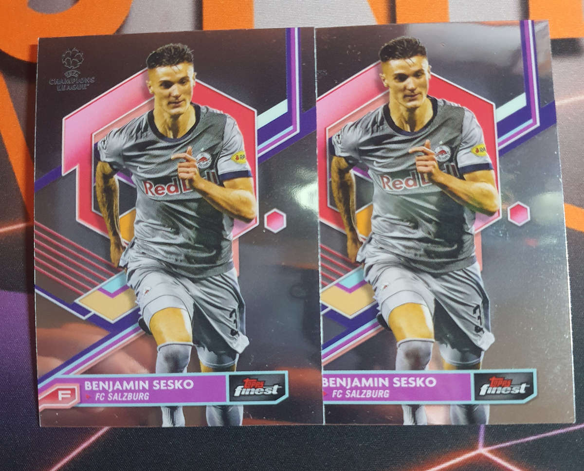 Benjamin Sesko Topps Finest 2023 Soccer trading card