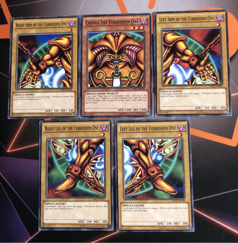 EXODIA LDK2 Complete set NEAR MINT YuGiOh trading card
