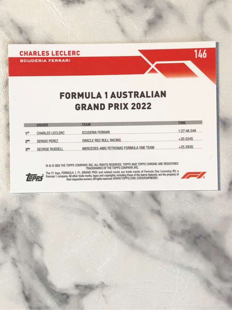 Charles Leclerc F1 Topps Chrome 2023 trading card