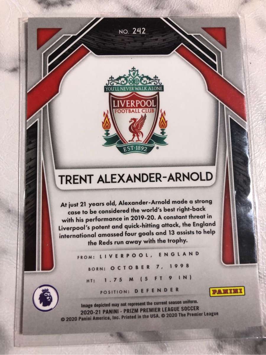 Trent Alexander Arnold PRIZM 2020 Soccer trading card
