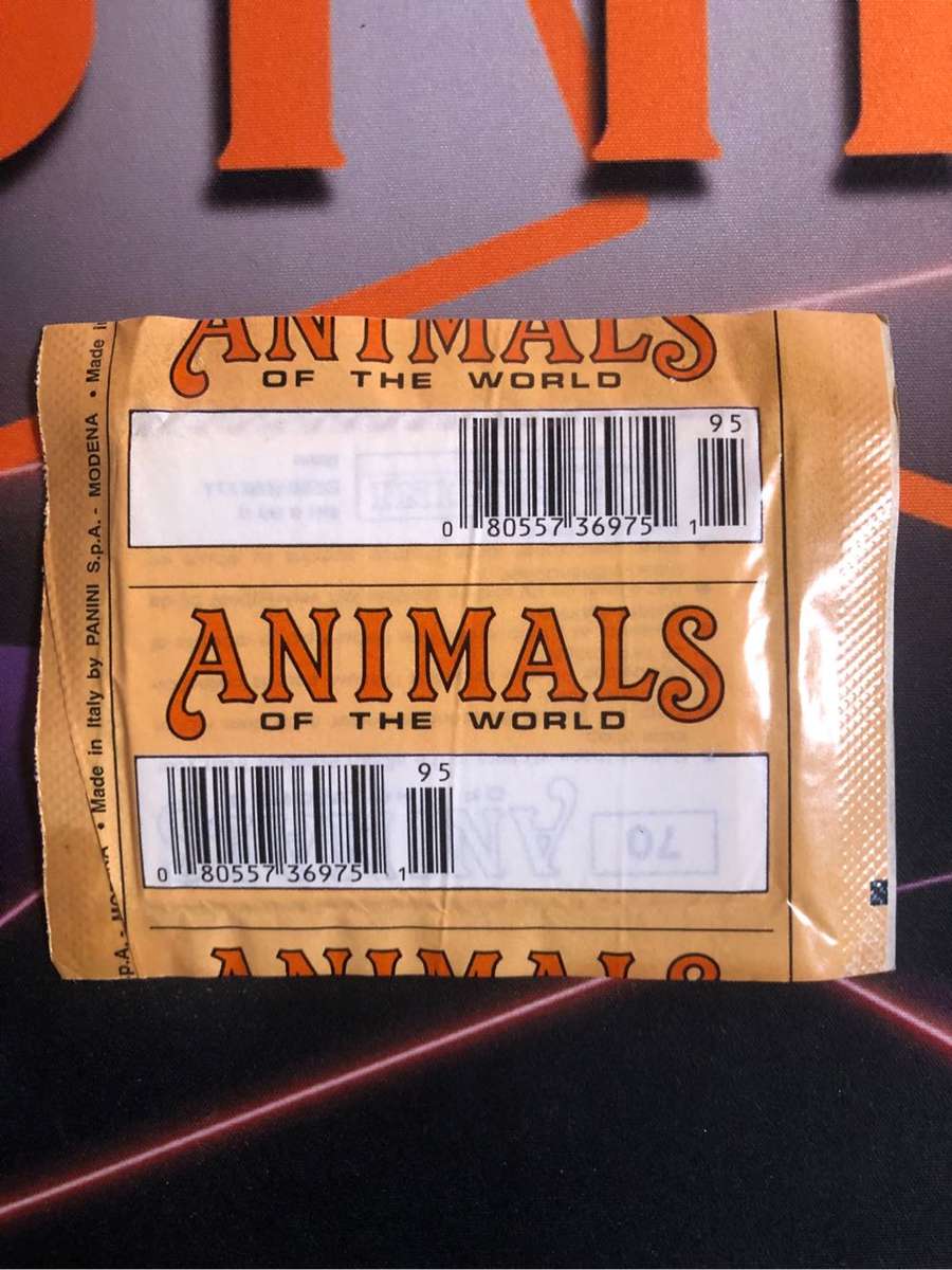1990 Animals of the World VERY Rare UNOPENED sticker pack of 6 stickers (100+ packs available)