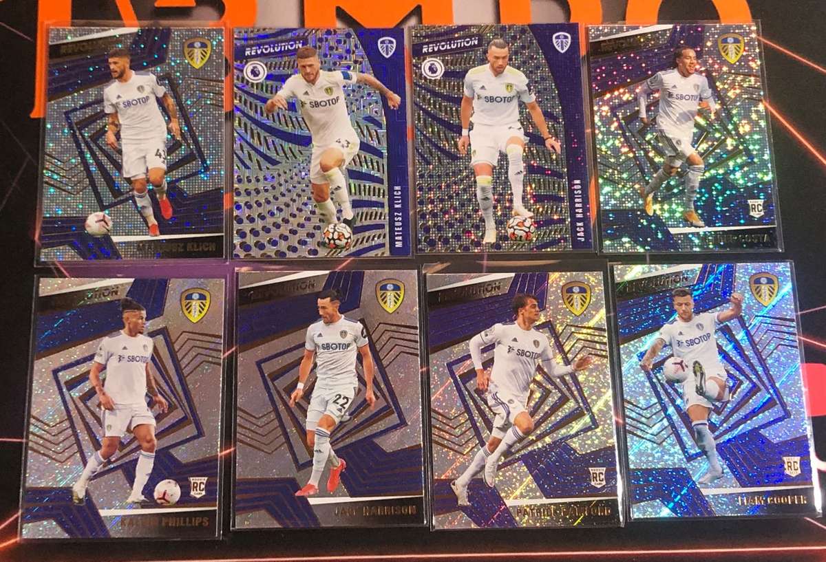 LEEDS Bundle of 8 Revolution EPL trading cards 