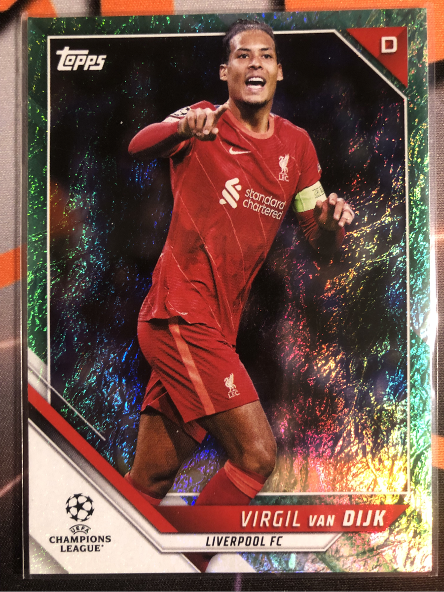 Virgil Van Dijk Topps 2022 Jade edition soccer trading card
