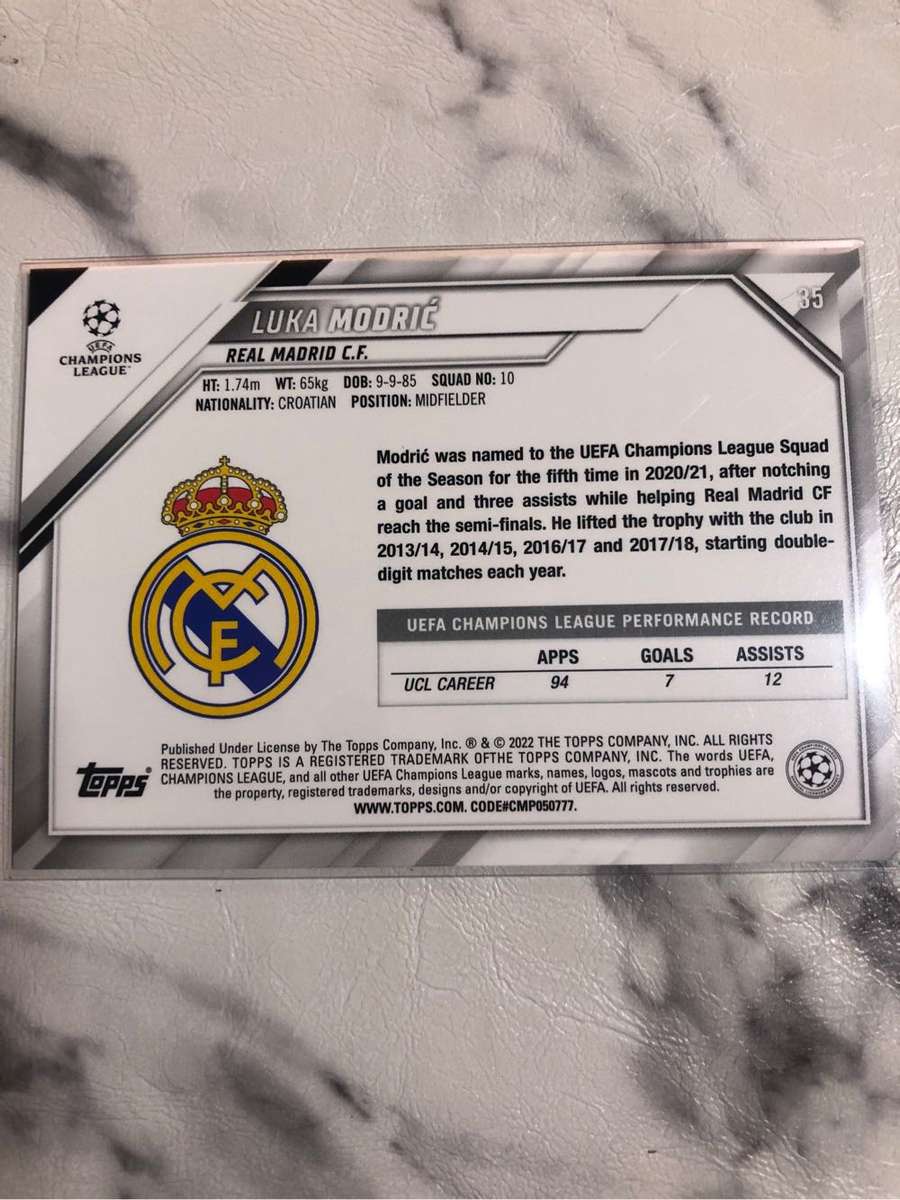Luka Modric Topps Jade Edition 2022 Soccer trading card