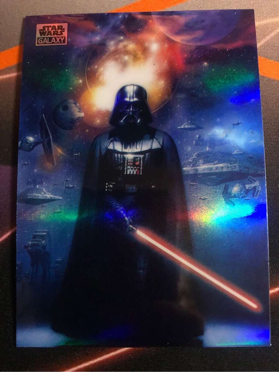 Darth Vader from hero to Villain REFRACTOR Topps Star Wars Galaxy trading card