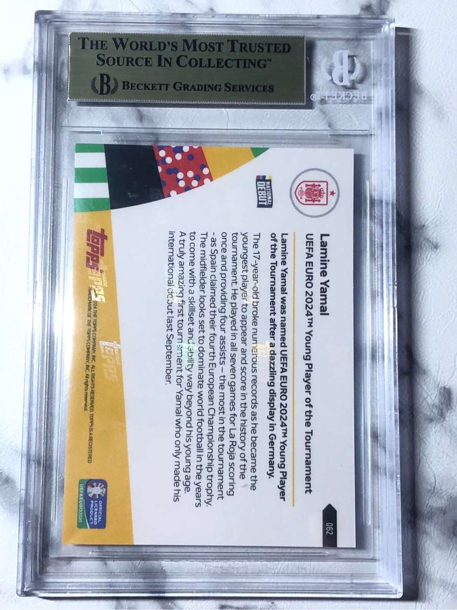 Lamine Yamal Graded BGS 10 gold label Rookie Topps now Winning Euros