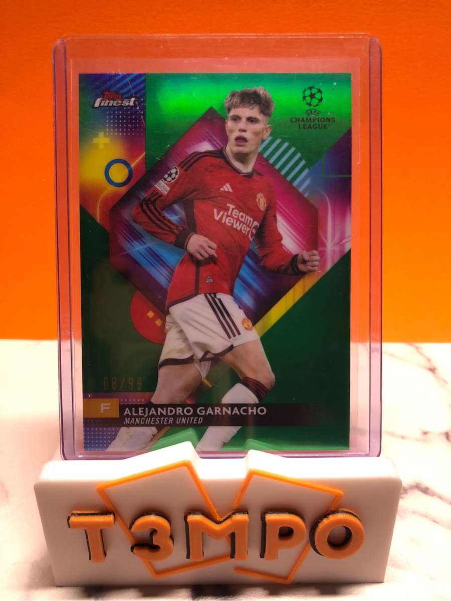 Garnacho NUMBERED out of 99 Topps Finest 2024 soccer trading card