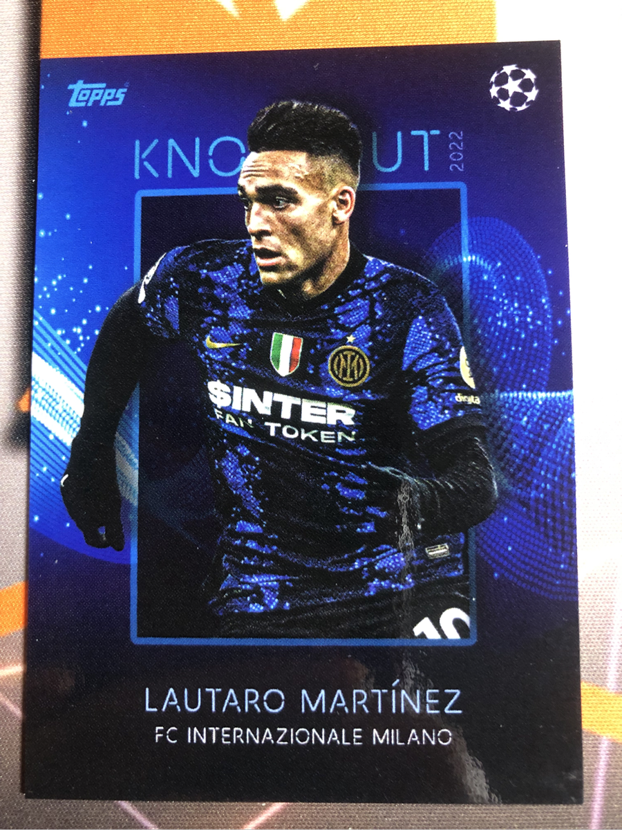 Lautaro Martinez Topps knockout 2022 soccer trading card