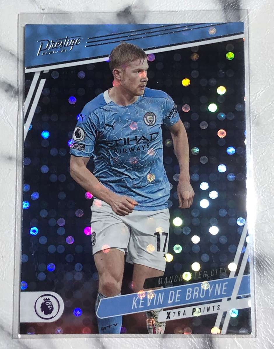 Kevin De Bruyne RARE Blue speckle colour match 2020 Soccer trading card