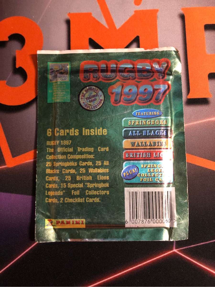 Rugby 1997 Unopened Panini Rugby trading card pack of 6 cards
