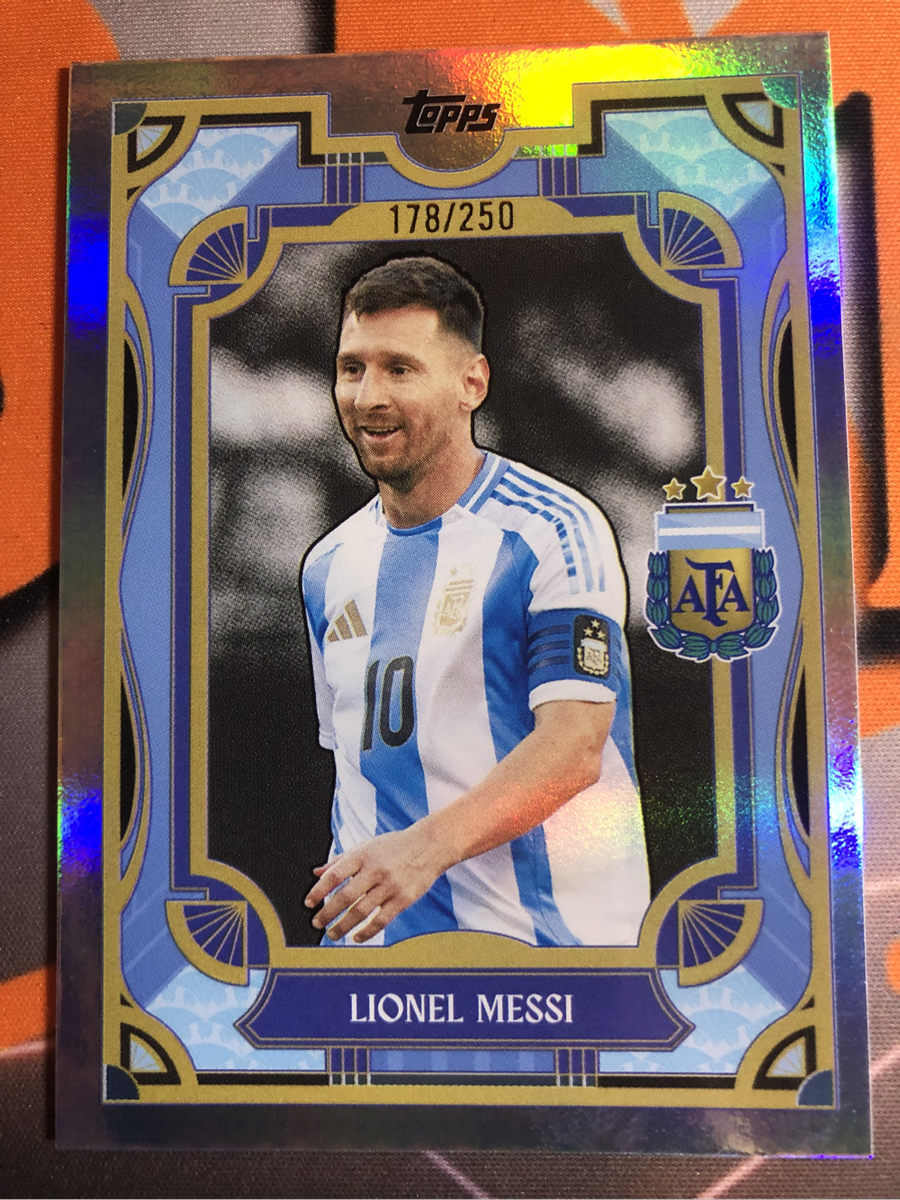 Lionel Messi NUMBERED out of 250 Topps 2024 Soccer trading card