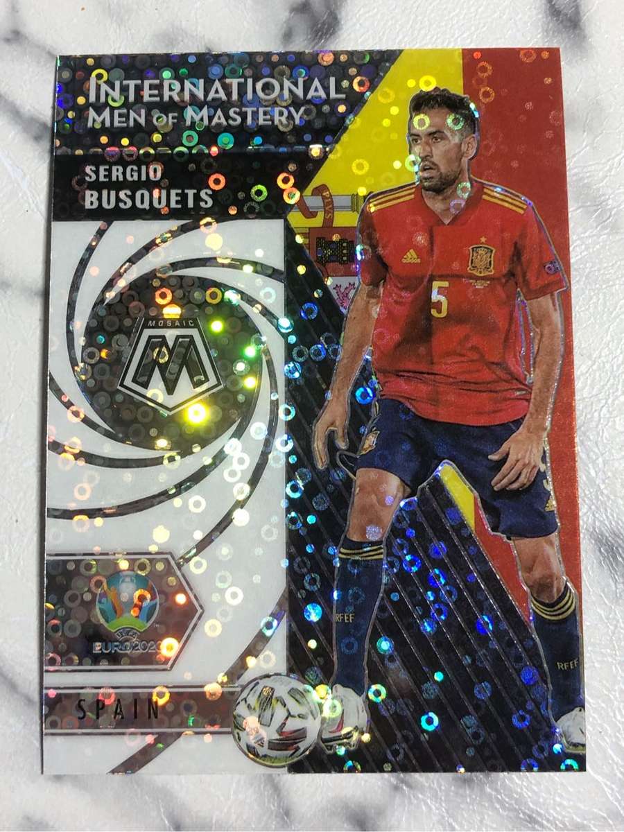 Sergio Busquets RARE speckle variant 2020 euros soccer trading card