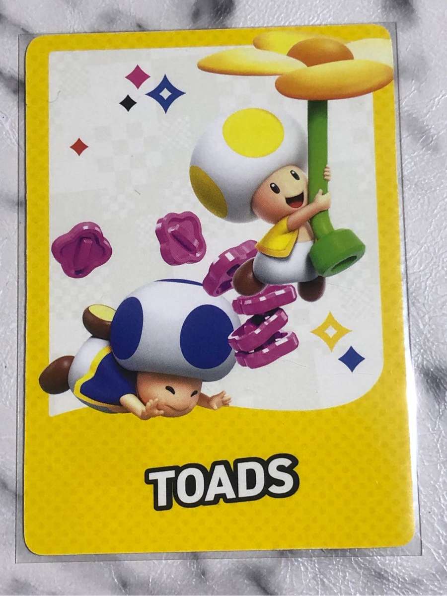 Toads Super Mario Wonder RARE trading card 2023