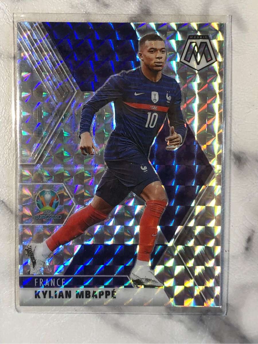 Kylian Mbappe FRANCE RARE 2020 Mosaic REFRACTOR Soccer trading card