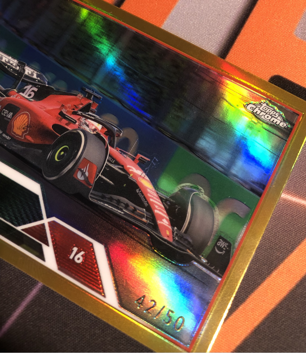 Charles Leclerc Rare NUMBERED out of 50  2023 Topps Chrome F1 trading card