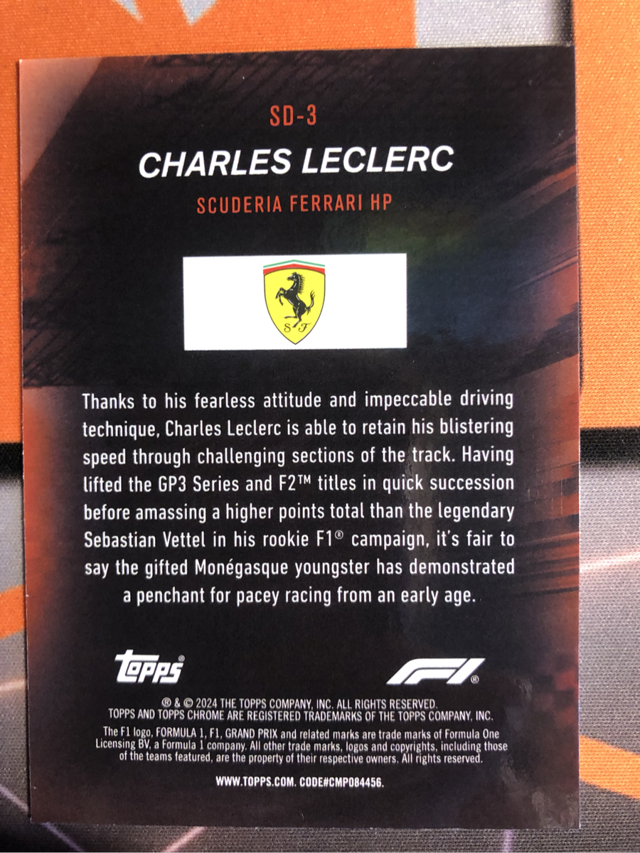 Charles Leclerc REFRACTOR F1 Topps Chrome 2024 trading card