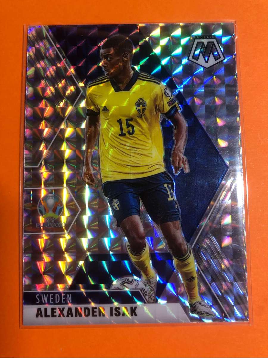 Alexander Isak Mirror Rare REFRACTOR Variant Mosaic Euros 2020 soccer trading card