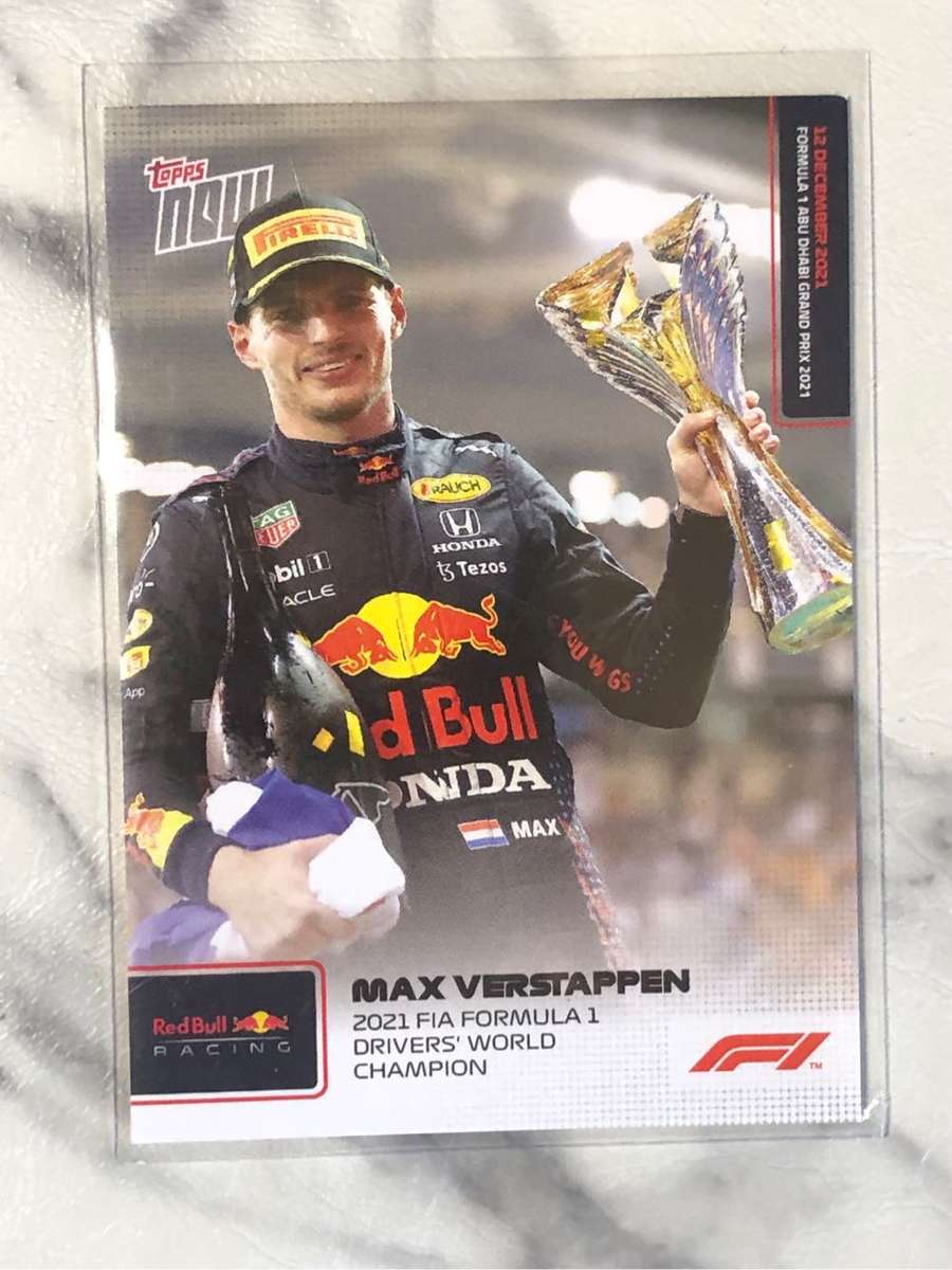 Max Verstappen Drivers World Champion Topps NOW 2021 F1 trading card